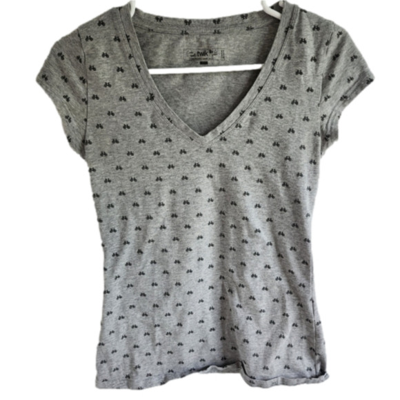 Twik Bicycle Print Grey and Black Size Small - Picture 1 of 5